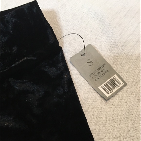 NWT Black Velvet Leggings - Picture 3 of 3
